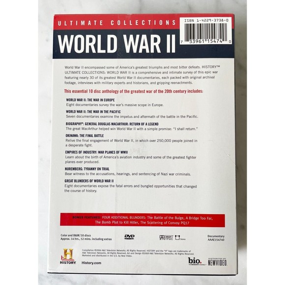 World War II Ultimate Collections 10 DVD Set 2006 A&E Television History.com - Picture 2 of 3